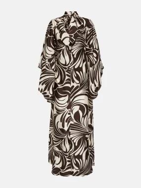 Magnifico printed silk maxi dress
