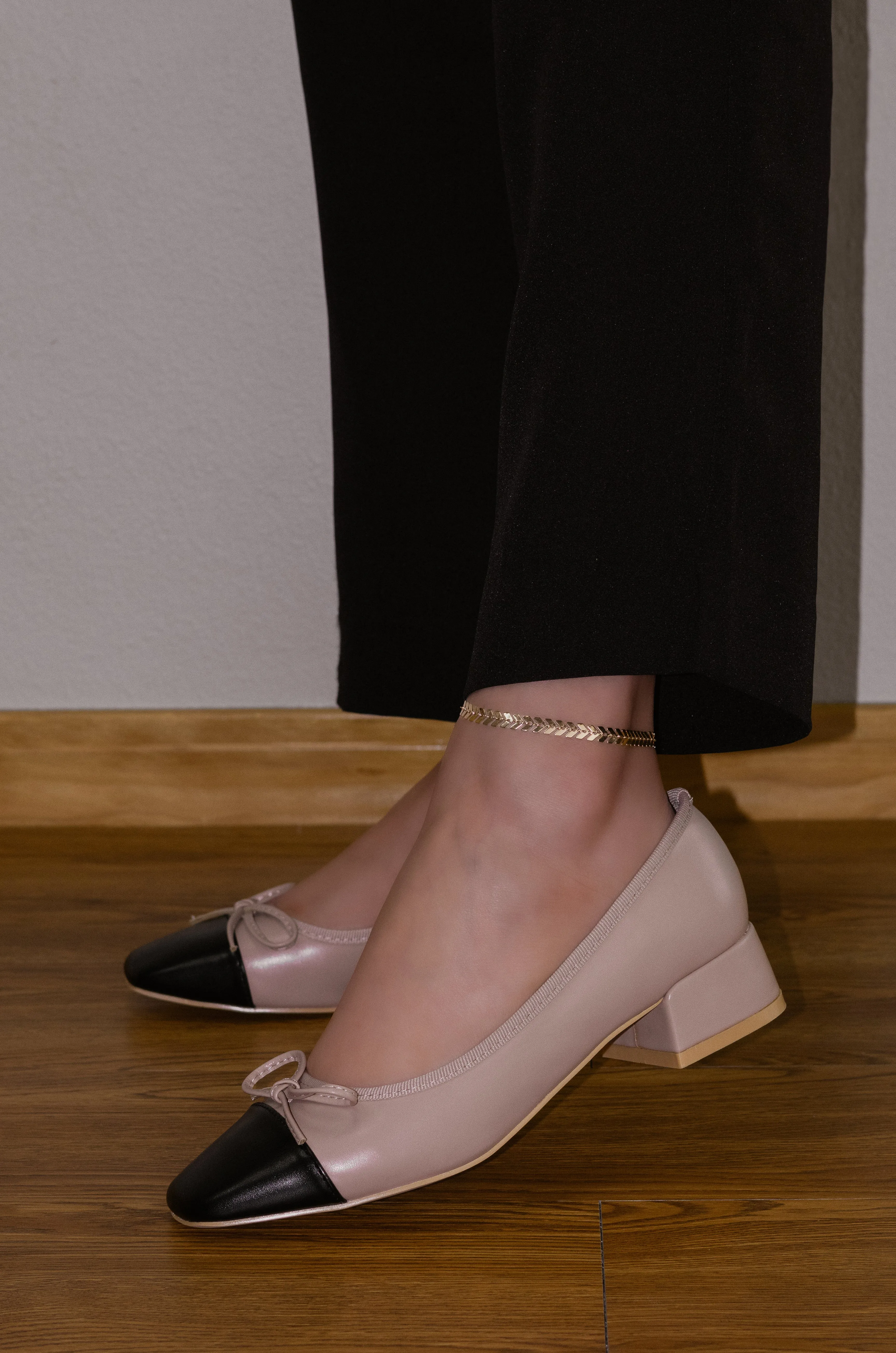 Marie - Slip On Block Mid Heels