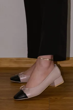Marie - Slip On Block Mid Heels