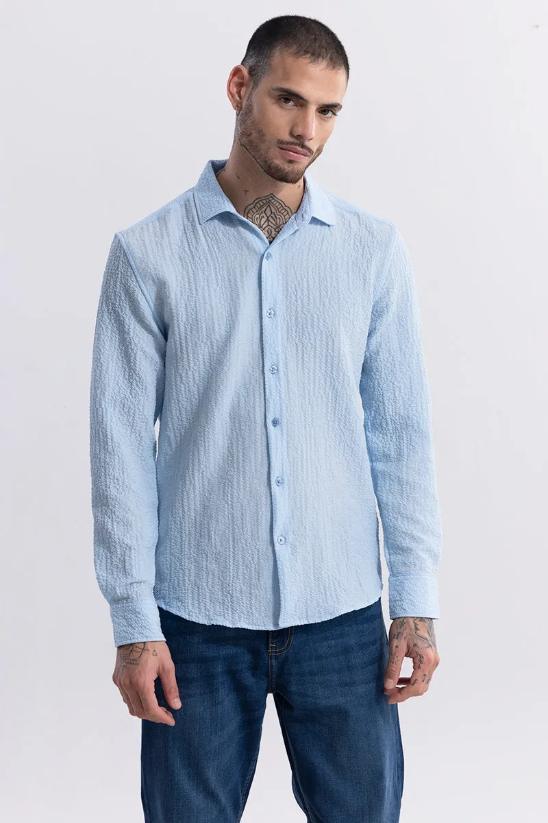 Mash Wrinkle Sky Blue Shirt