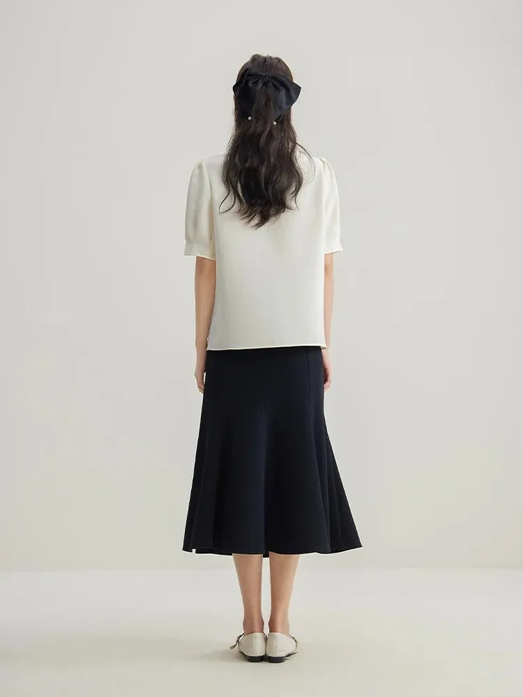 Maud - Elegant V-Neck Chiffon Blouse for Women