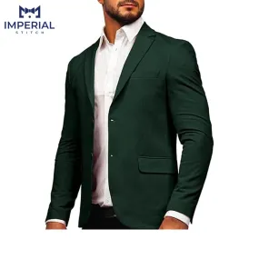 Men’s Blazer Green Linen Suit - Lightweight & Stylish Formalwear
