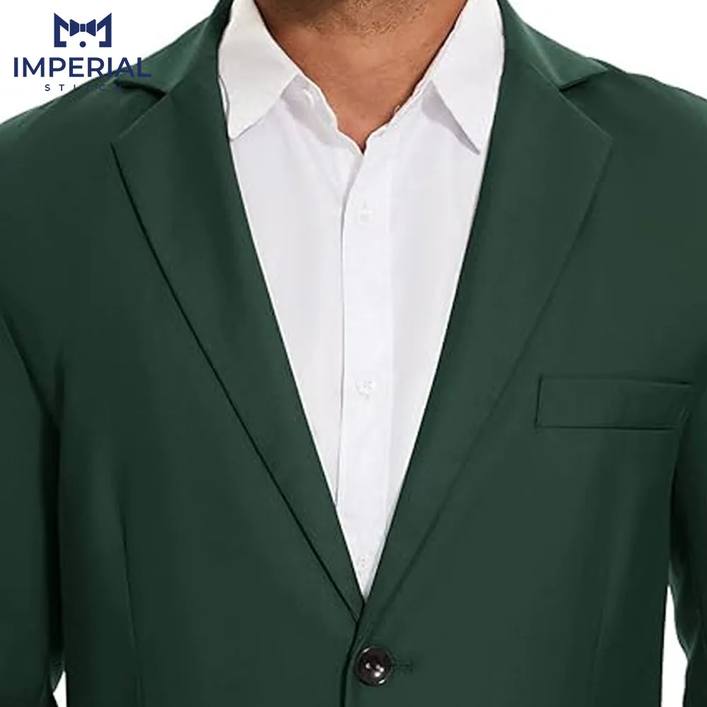 Men’s Blazer Green Linen Suit - Lightweight & Stylish Formalwear