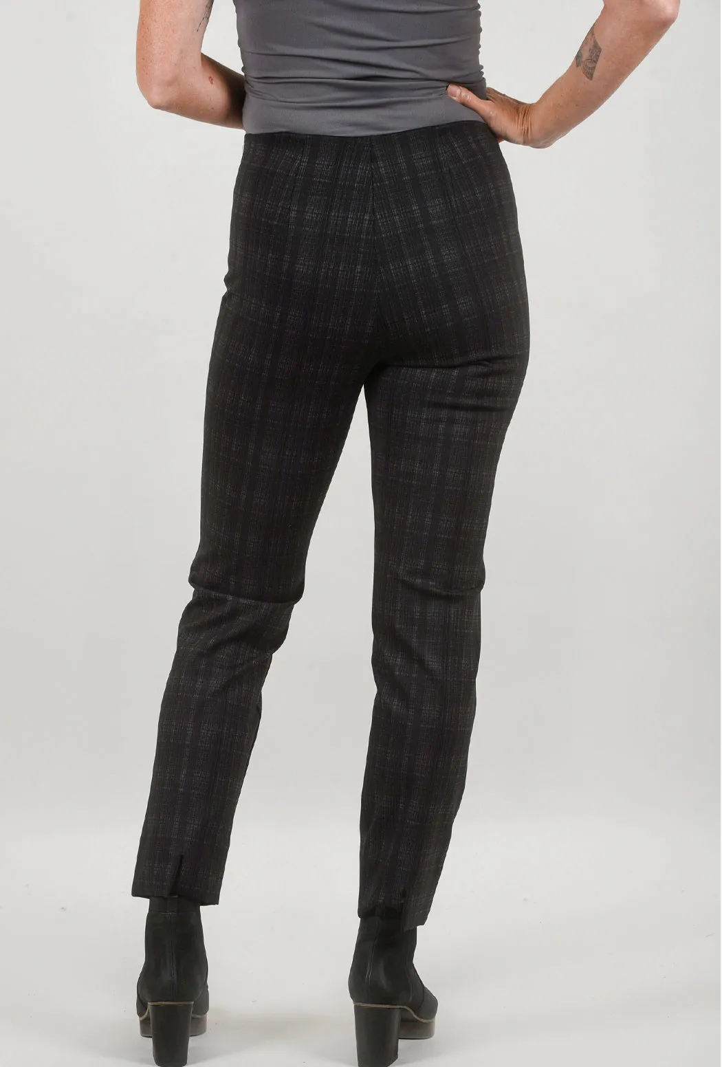 Plaid Milo Pant, Black