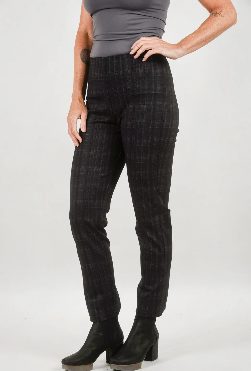 Plaid Milo Pant, Black