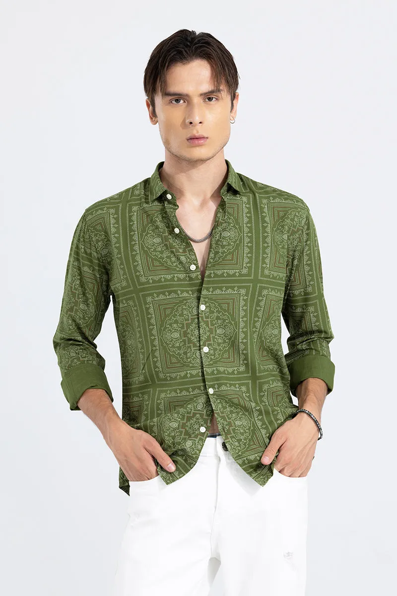 Poetry Paisley Green Shirt