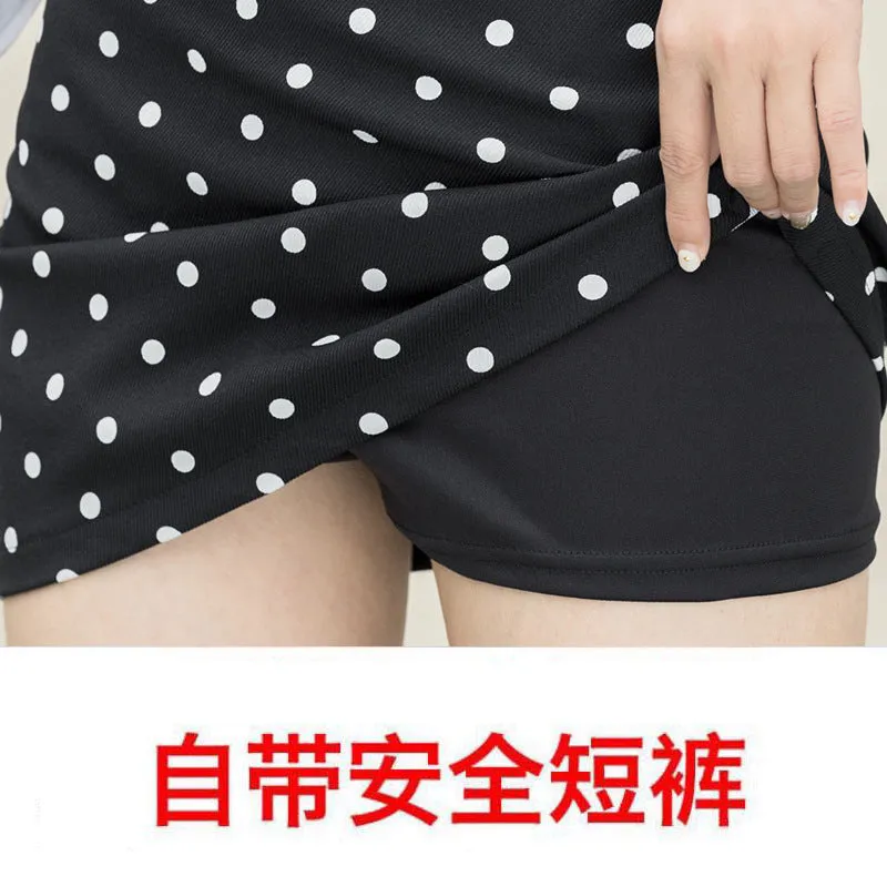 Poker Dot Skirt Women Summer Korean High Waist Hip Flattering A-Line Trendy Fairy Dress Vintage Skirt