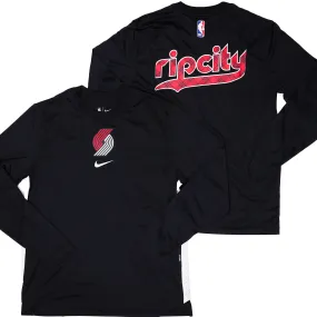 Portland Trail Blazers Nike Retro Plaid Pregame Long Sleeve Shirt