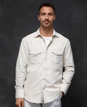 Rare Rabbit Men Cordin-2 Beige Full Sleeve Regular Collared Button Closure Double Pocketed Regular Fit Textured Shirt