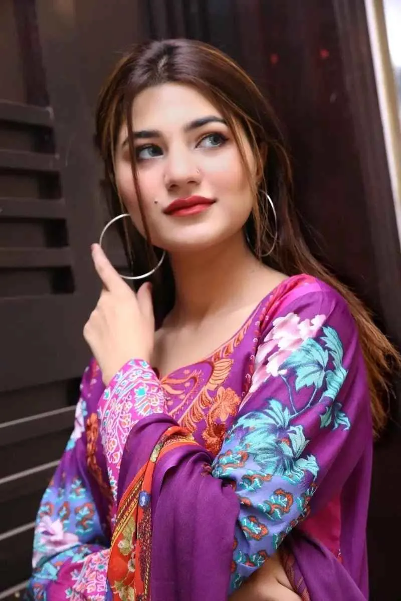 Ready to Wear Embroidered Lawn Pakistani Dresses for Women Shalwar, Kameez with Dupatta - Three Piece Set - Voilet