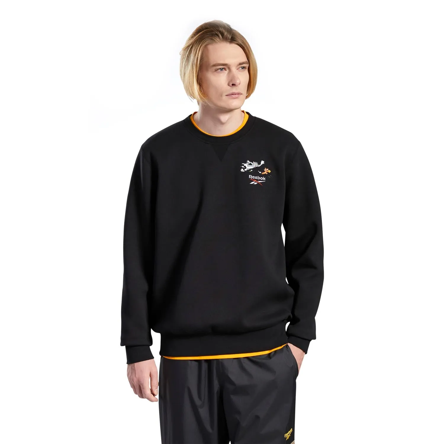 Reebok X Tom And Jerry Men's Crew Sweater Black
