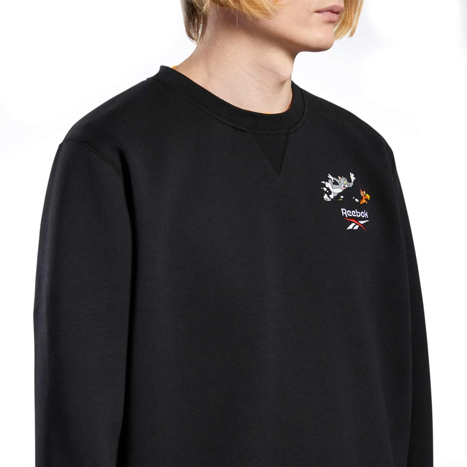 Reebok X Tom And Jerry Men's Crew Sweater Black