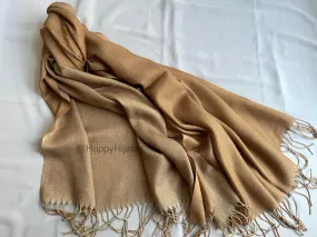 Reversible Moonlight Pashmina- Brown Oat