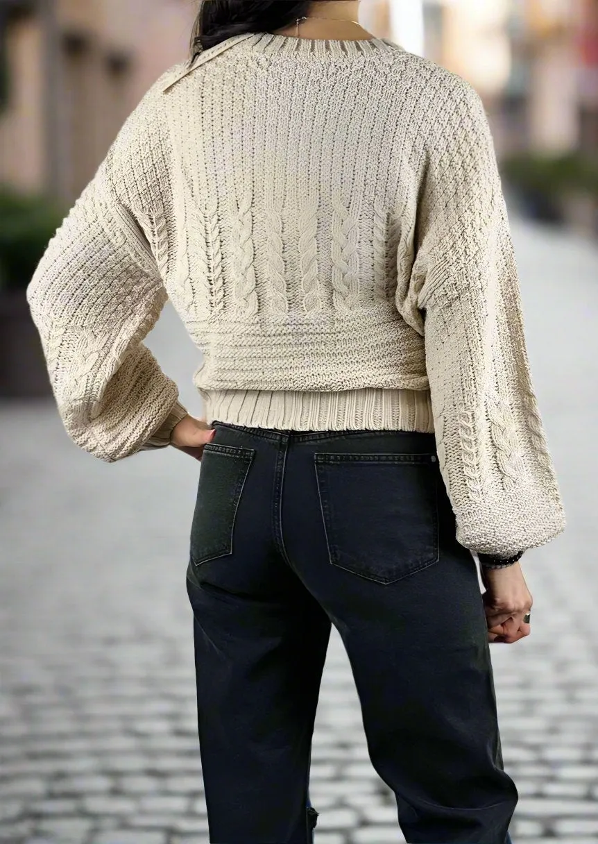 RONNIE COZY CABLE SWEATER