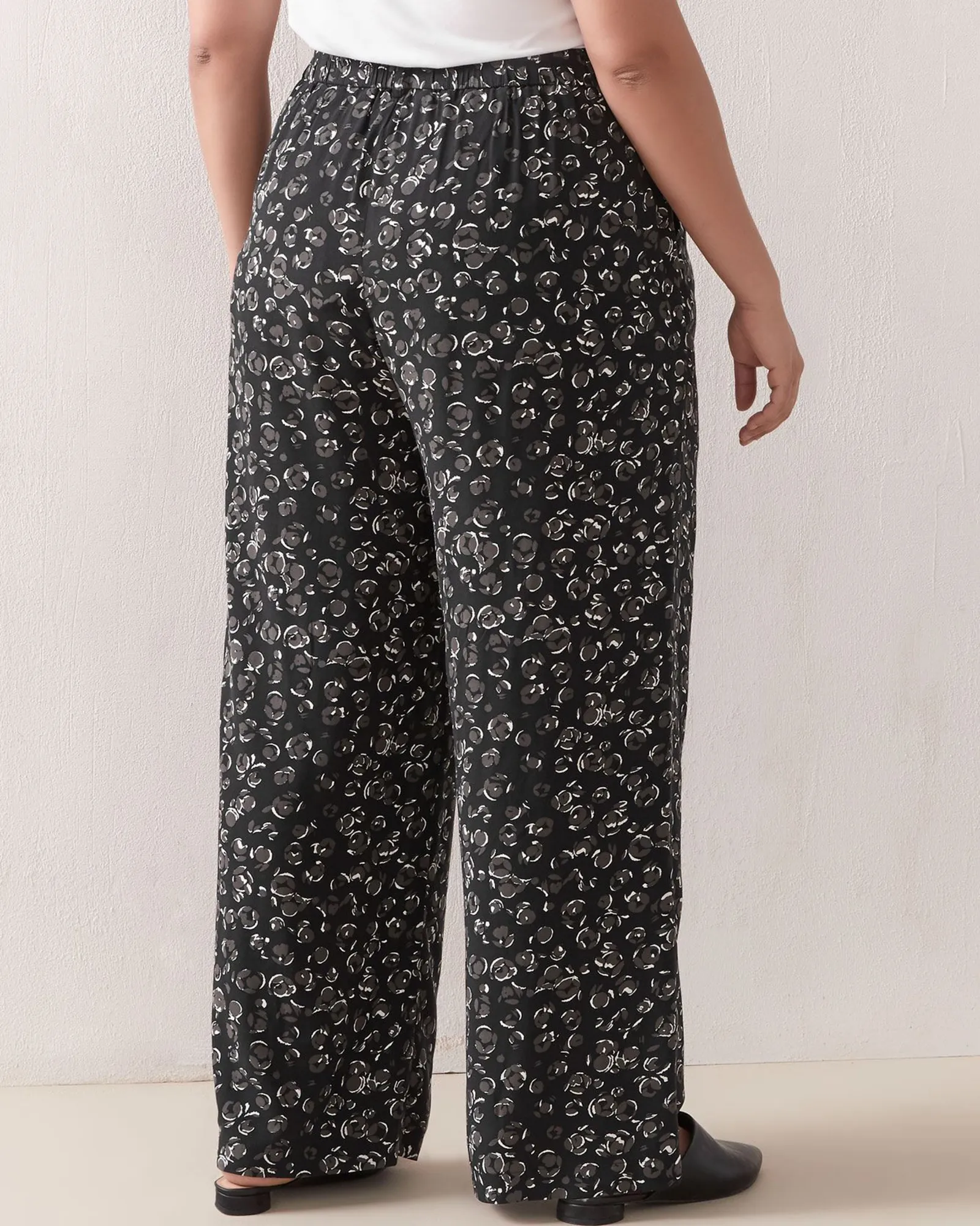 Santa Cruz Printed Wide Leg Pant | Black / White
