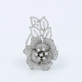 Silver Plated Stylish Zircon/AD Ring 16122-3269