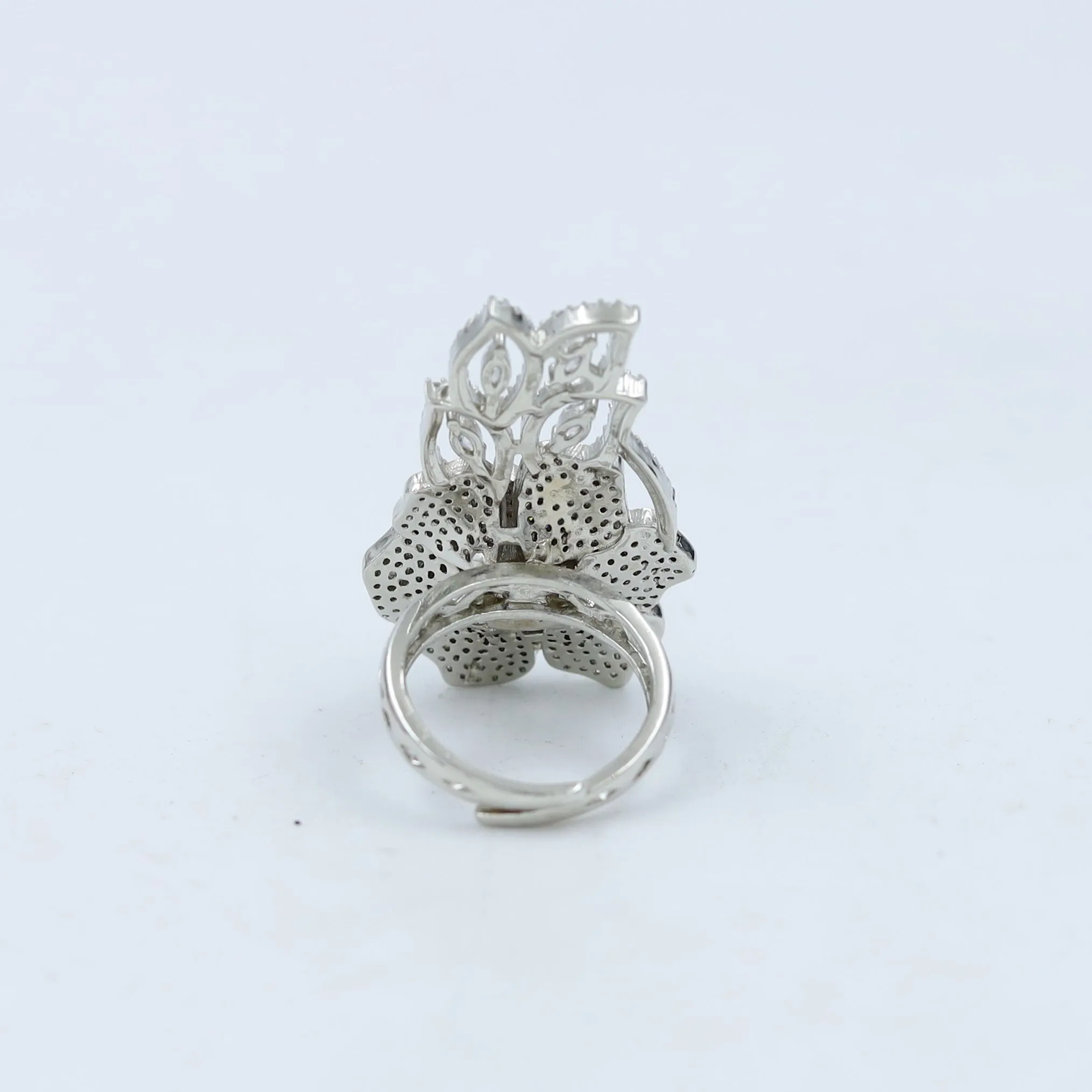 Silver Plated Stylish Zircon/AD Ring 16122-3269