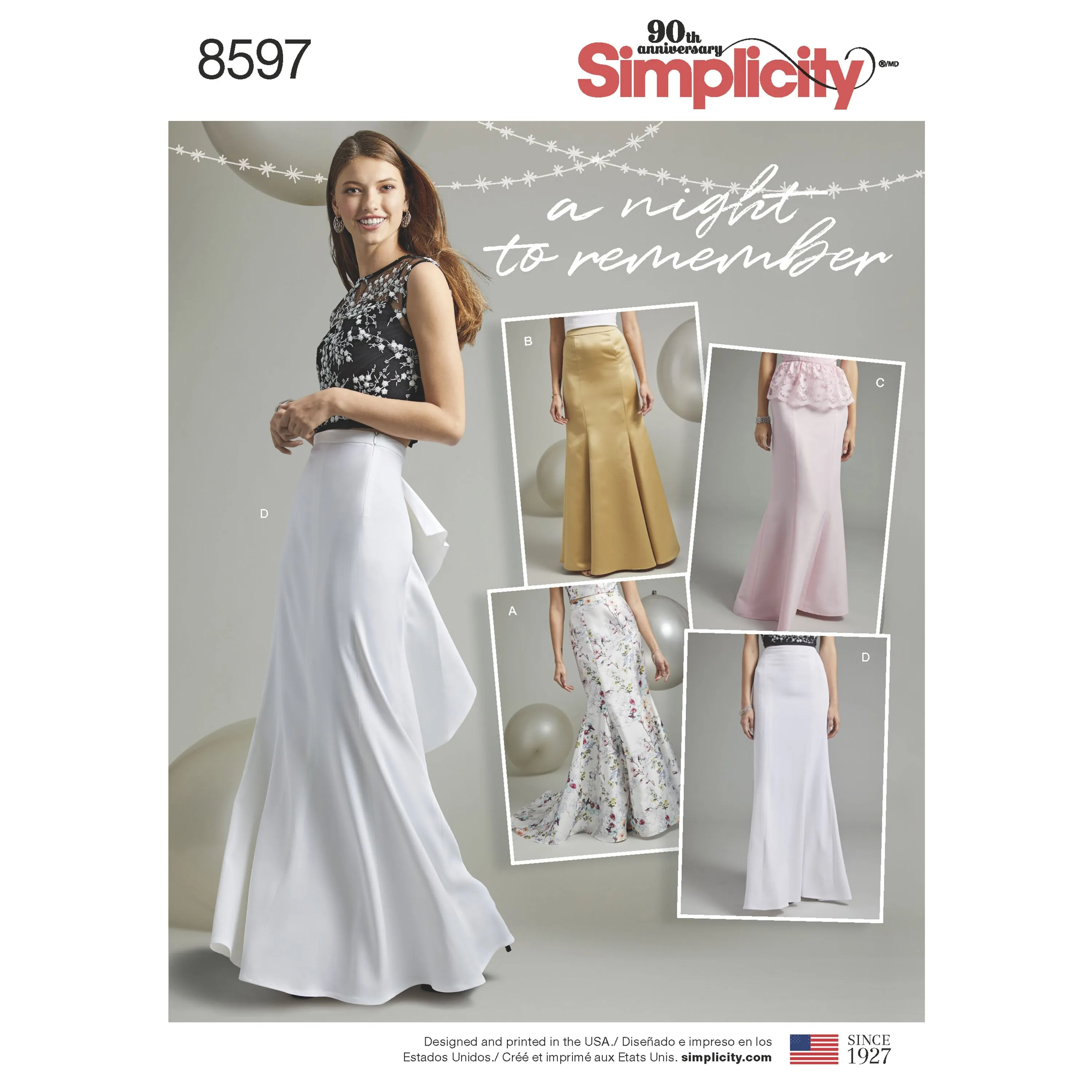 Simplicity Pattern 8597 womens special occasion skirts