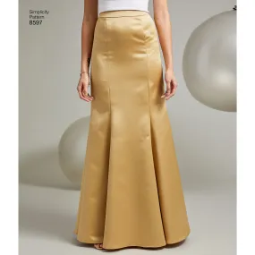 Simplicity Pattern 8597 womens special occasion skirts
