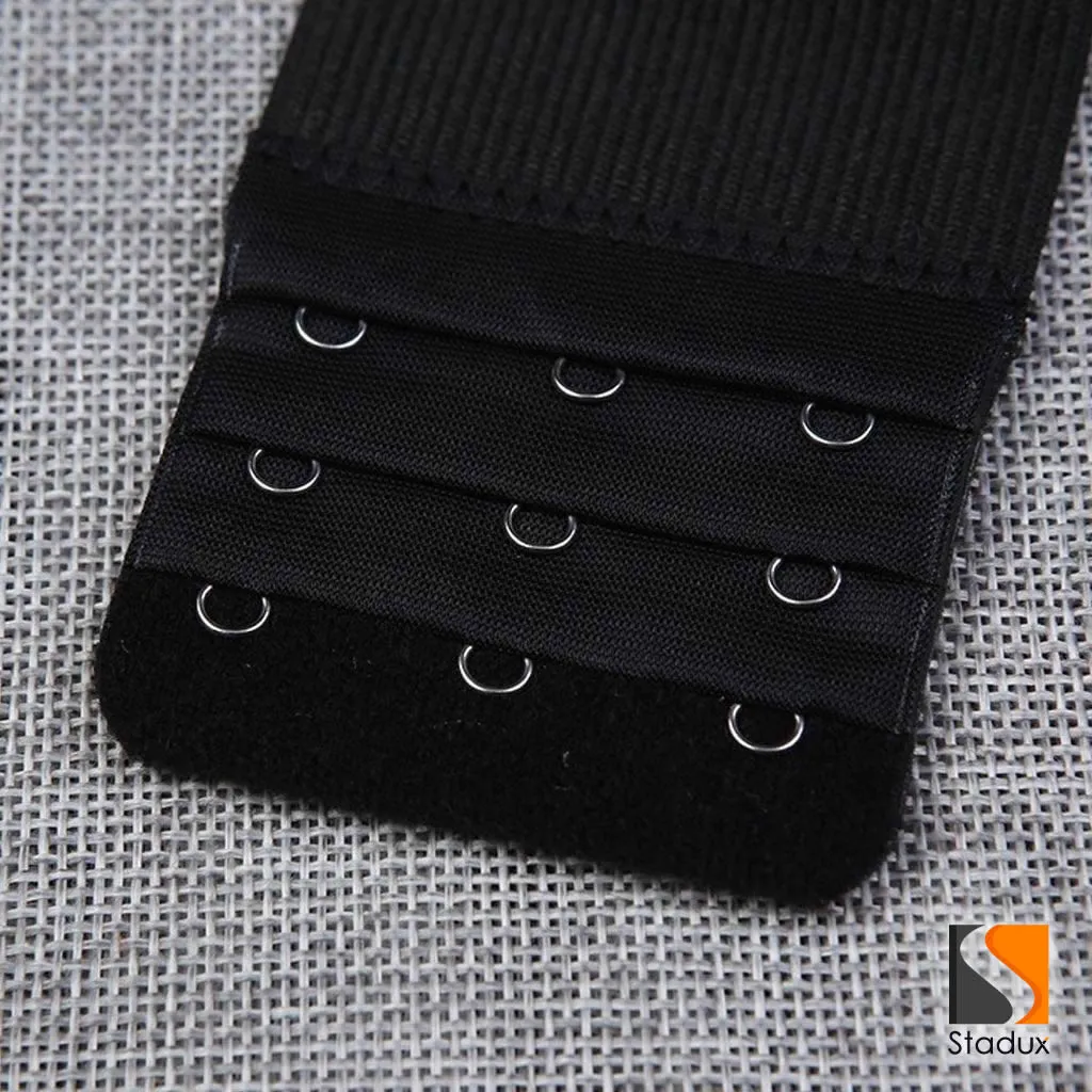 Stadux Bra Extenders 3 Hooks / 2 Hooks Extensions for Women, Stretchy Bra Strap Extender Black/Beige/White