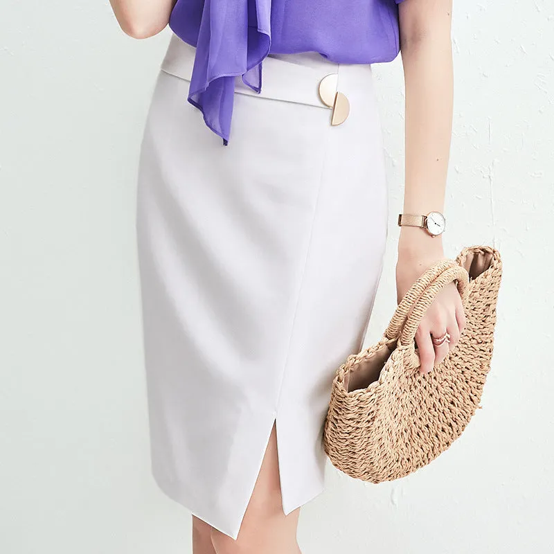 Summer Brands Korea Dongdaemun Women OL Uniform Slim Look All-Matching Skirt Hip Flattering Skirt