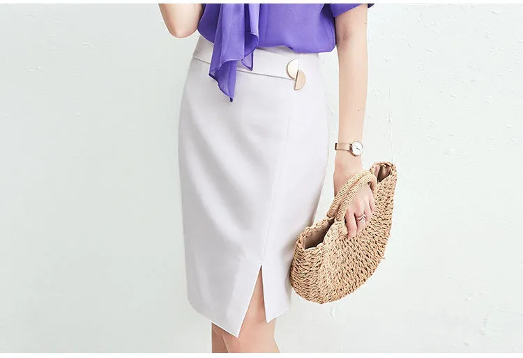 Summer Brands Korea Dongdaemun Women OL Uniform Slim Look All-Matching Skirt Hip Flattering Skirt