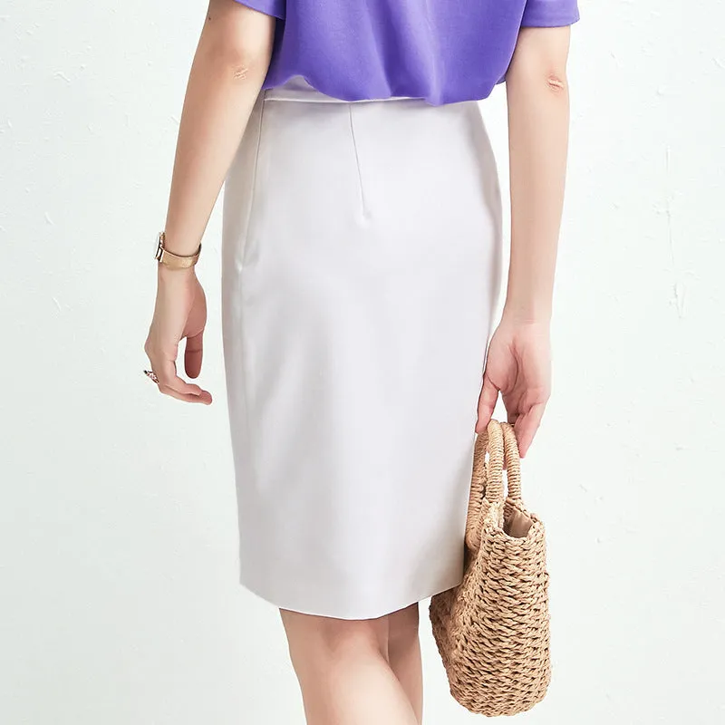 Summer Brands Korea Dongdaemun Women OL Uniform Slim Look All-Matching Skirt Hip Flattering Skirt