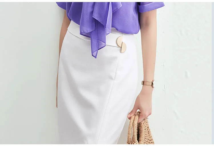 Summer Brands Korea Dongdaemun Women OL Uniform Slim Look All-Matching Skirt Hip Flattering Skirt