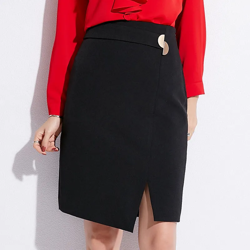 Summer Brands Korea Dongdaemun Women OL Uniform Slim Look All-Matching Skirt Hip Flattering Skirt