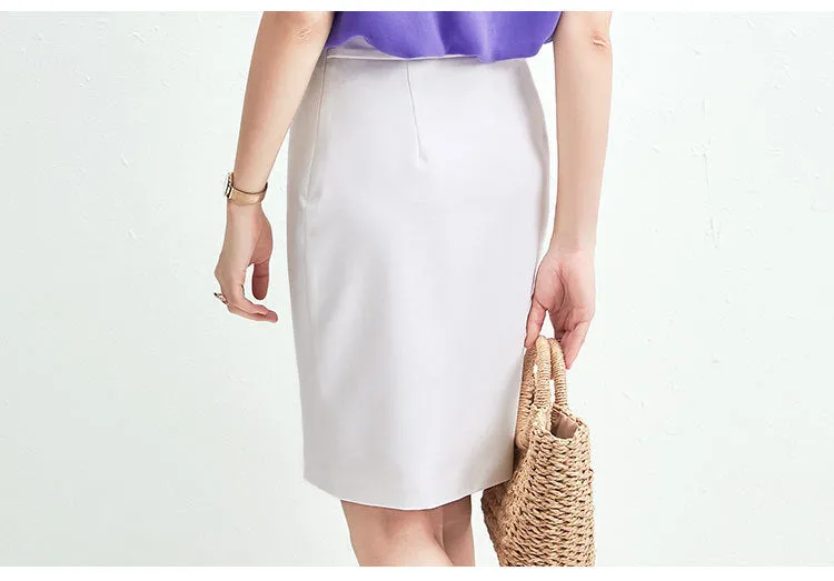 Summer Brands Korea Dongdaemun Women OL Uniform Slim Look All-Matching Skirt Hip Flattering Skirt