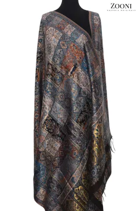 Superfine Kaani Jaamawar Silk Summer Shawl - Turkish Motif