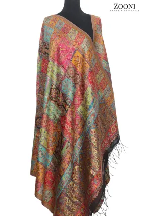 Superfine Kaani Jaamawar Silk Summer Shawl - Turkish Motifs