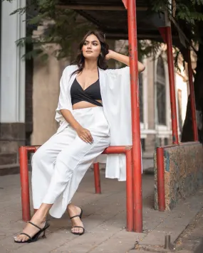 Versatile Vibes Comfortable White Lycra Cordset