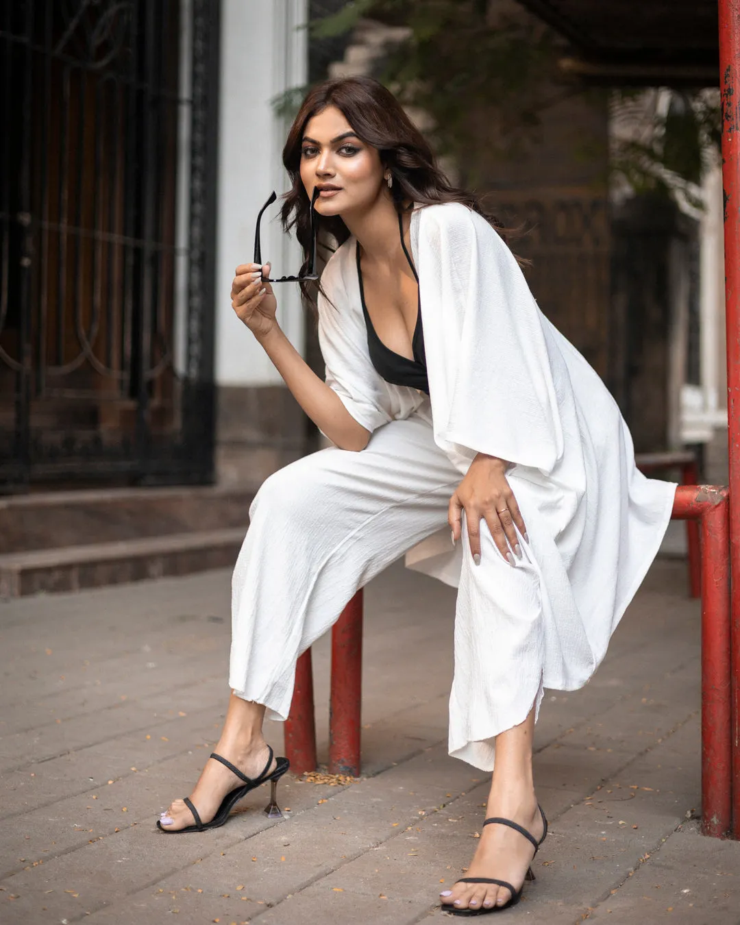 Versatile Vibes Comfortable White Lycra Cordset