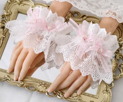 Xiaogui~Mood Limited Pink~Kawaii Lolita Lace Headdress Accessories