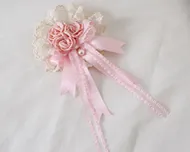 Xiaogui~Mood Limited Pink~Kawaii Lolita Lace Headdress Accessories